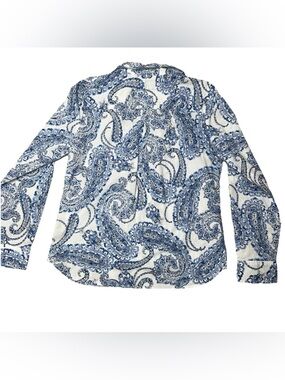 Tommy Hilfiger 3/4 Zip Paisley Shirt S Artsy Preppy Coastal Casual Designer